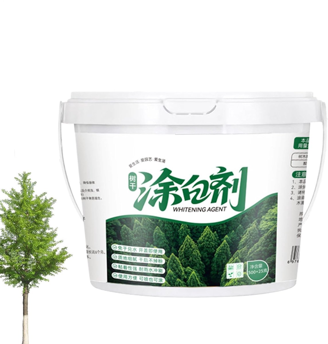 Boomstam Bescherming - Schors Coating - Bomen Verzorgen - Voorkomt Scheuren - 525 ml - Wit