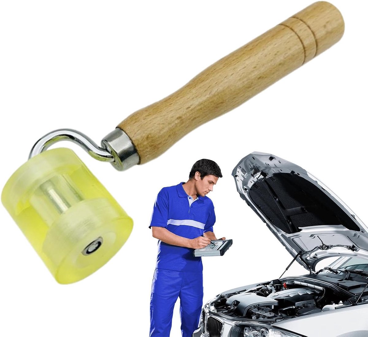 Behangrol - Randafwerker - Behang aanbrengen - Antislip handgreep - 4 cm breed - Niet gespecificeerd