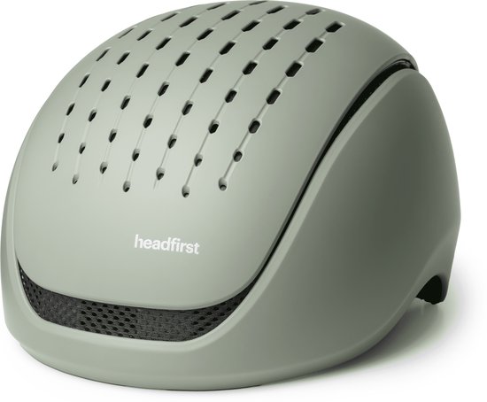 headfirst Echo Pro fietshelm met LED remlicht - Groen - XS/S (51-56 cm) - SafeFit aanpasbare fietshelm voor e-bike, stadsfiets, step & skate - magnetische sluiting — afbeelding 2