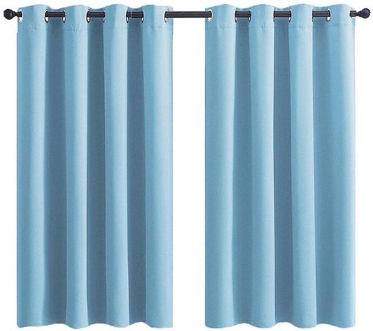 Solidchoice - Dailygoody - Thermische Opaak Zwartout Gordijn met Oogjes