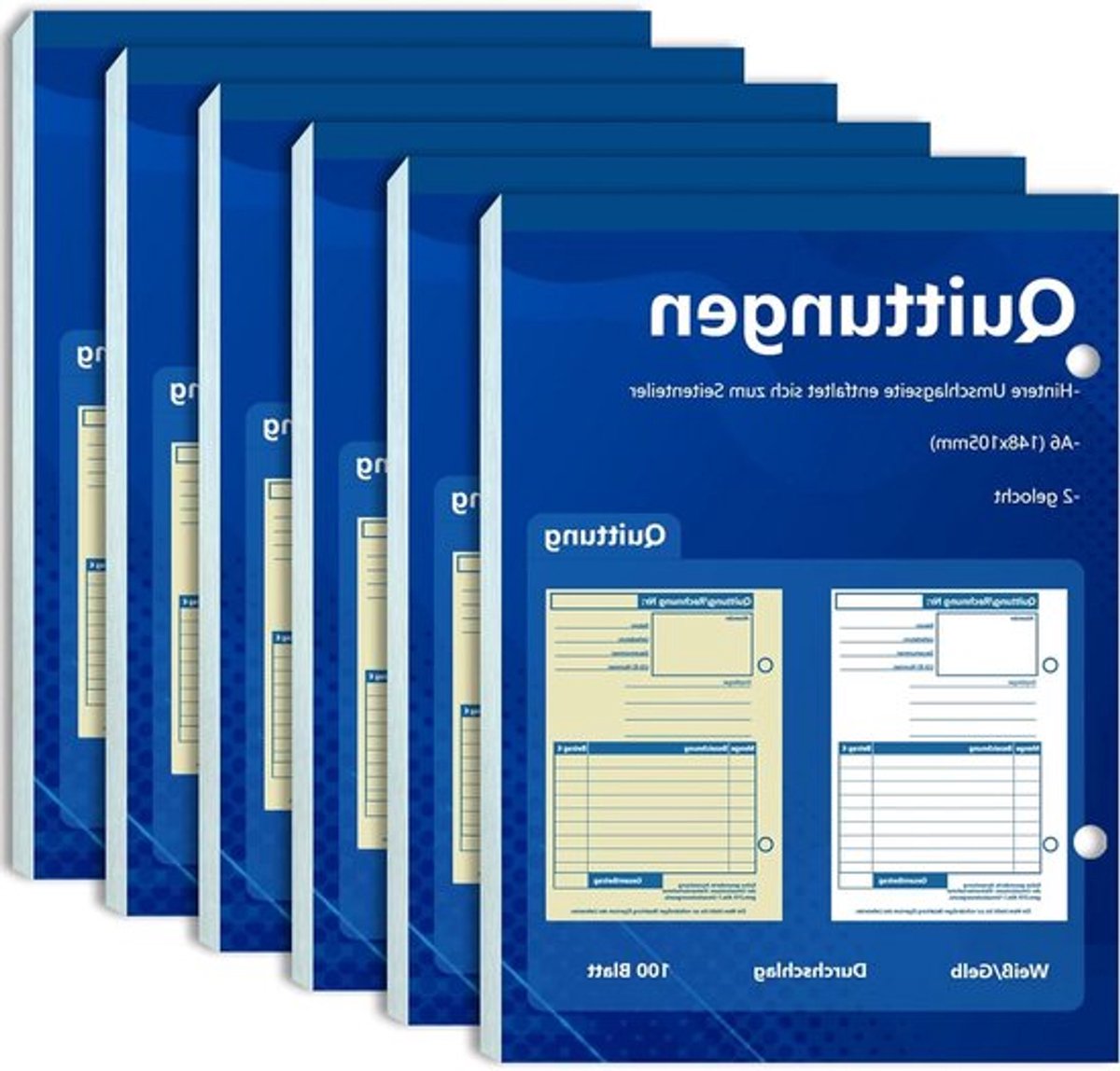 Kwitantieblok Inovra Plus - A6, 6 stuks, voor small business