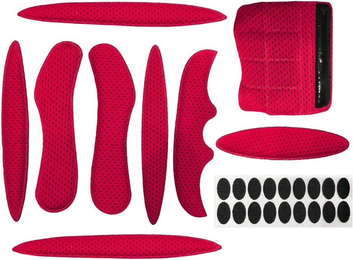 Fietshelm Vulling - Helm Pads - Comfortabel Fietsen - Universele Pasvorm - 9 Stuks - Zwart