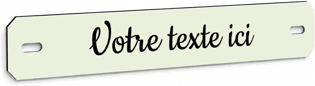 Grave Decoration - Personalized Plaque - Herdenken Gedenken - Customizable Text - 14 x 2.2 cm - Beige