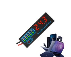 LED Voltage Power Monitor Panel | Digital Display LED Portable DC7-40V | Battery Meter Gauge | Ideal For Energy System Testing Electronic Device Maintenance Harging Station Management