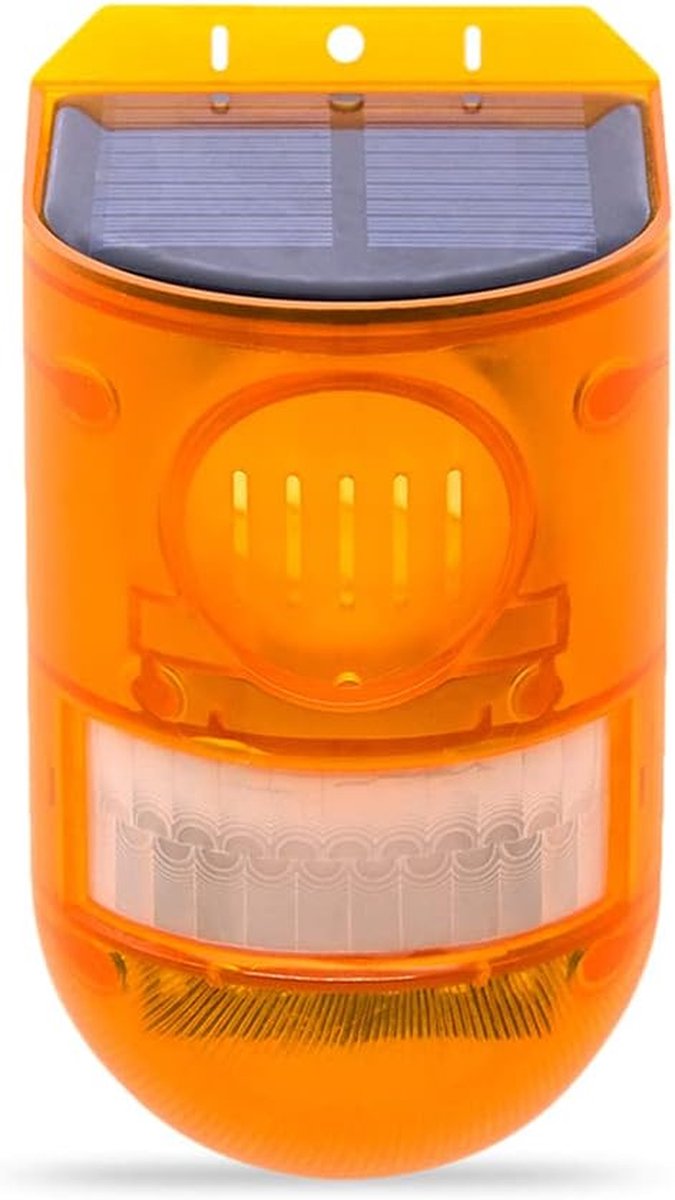 Zonnealarm Detector - Licht Sirene - Boerderij Beveiliging - 110db Luide Sirene - 5-8 Meter Bereik - Wit