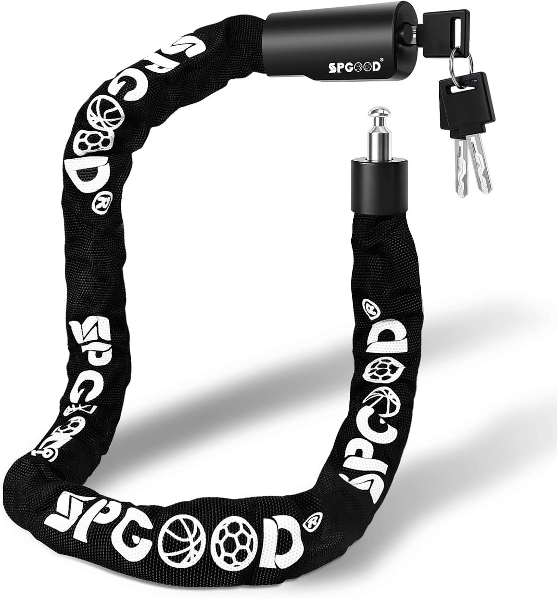 Fietsslot met 3 Sleutels - Stalen Ketting - Anti-diefstal - Waterdichte Afdekking - Voor Fietsen en E-bikes