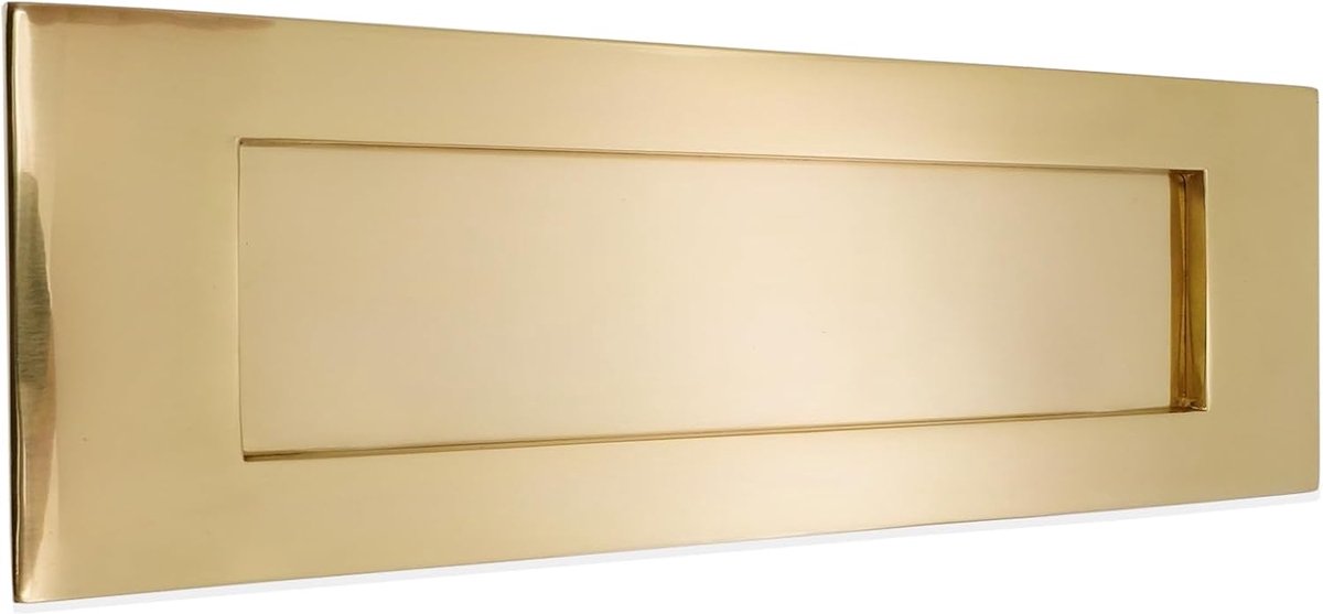 Brievenbus Klep - Deurklep Post - Post Ontvangen - Massief Messing - 30 cm - Gepolijst Messing