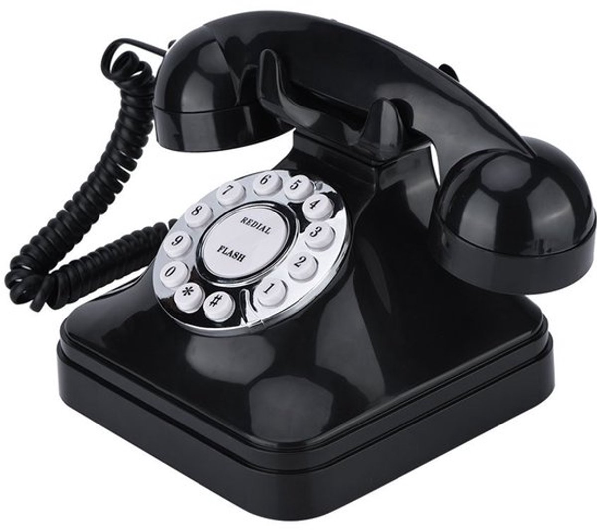 Vintage telefoon met lijnbindertas, multifuncties, retro design