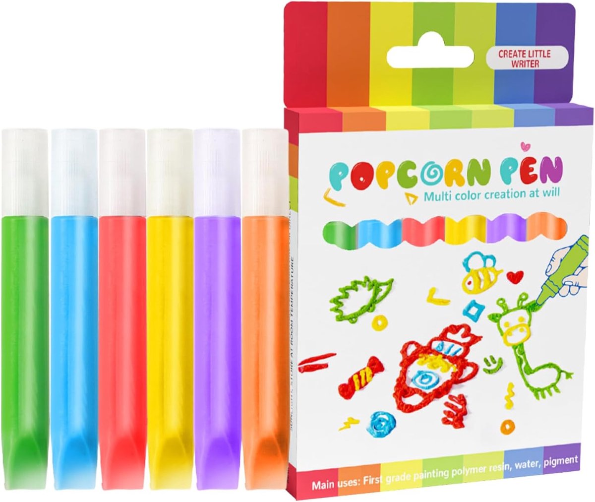 Tekenen Pennen - Bubble Pennen - Creatief Tekenen - 3D Effecten - 6 Stuks - Gekleurd