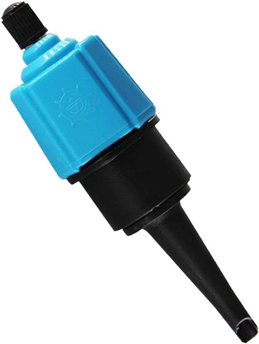 Elektrische Pomp Adapter - Ventiel Opblaas - Watersport Accessoires - Lekvrije Afdichting - 7 cm Hoog - Blauw