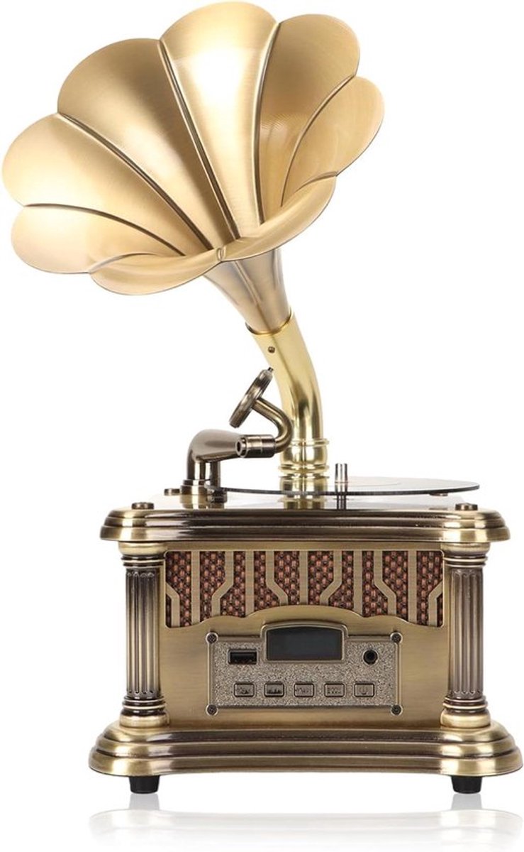 Bluetooth draaitafel Allecto Plus met hifi-sound en radio