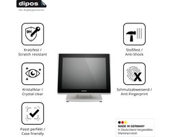 dipos – 2x Pantserfolie geschikt voor Posiflex PS-3615-G2 | 9H Screenprotector
