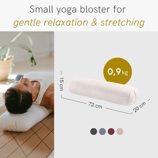 Yoga kussen rol - Meditatie kussen - Yin Yoga oefenen - Wasbare hoes - 72 x 20 x 15 cm — afbeelding 5