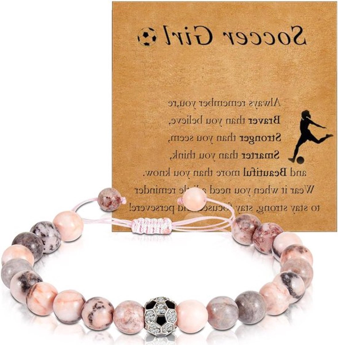 Natuurstenen armband roze voor vriendschap en - Inovra Plus