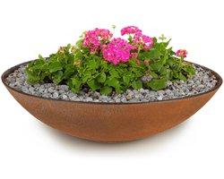 Dailygoods - Weerbestendige plantenbak 35 cm - Roest-look bloembak voor binnen en buiten