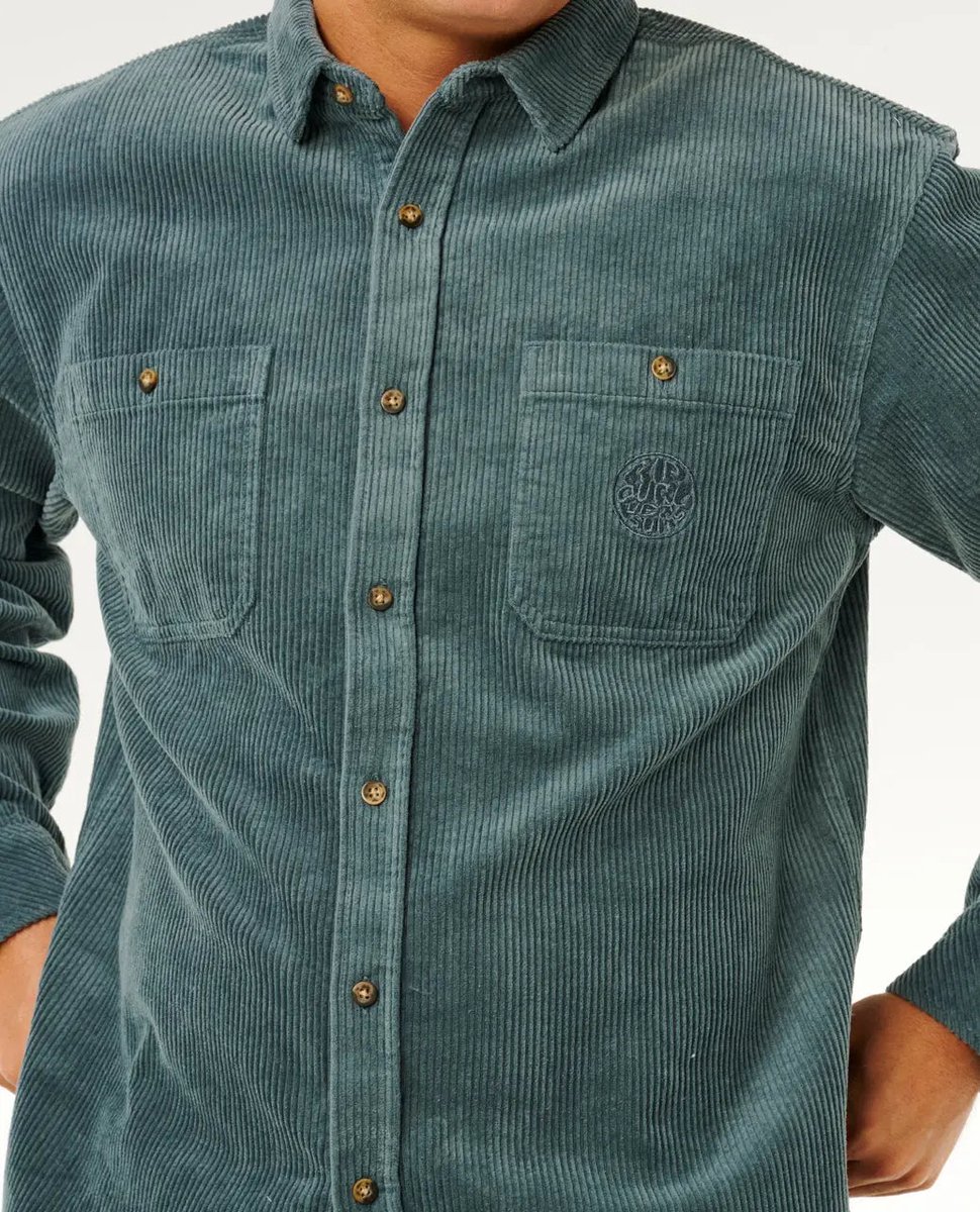 Rip Curl Premium Surf Cord L/S Shirt Pine Night Blauw
