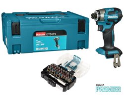 Makita DTD173ZJX1 Accu slagschroevendraaier 180Nm 18V Basic Body in Mbox + Impact Premier bitset