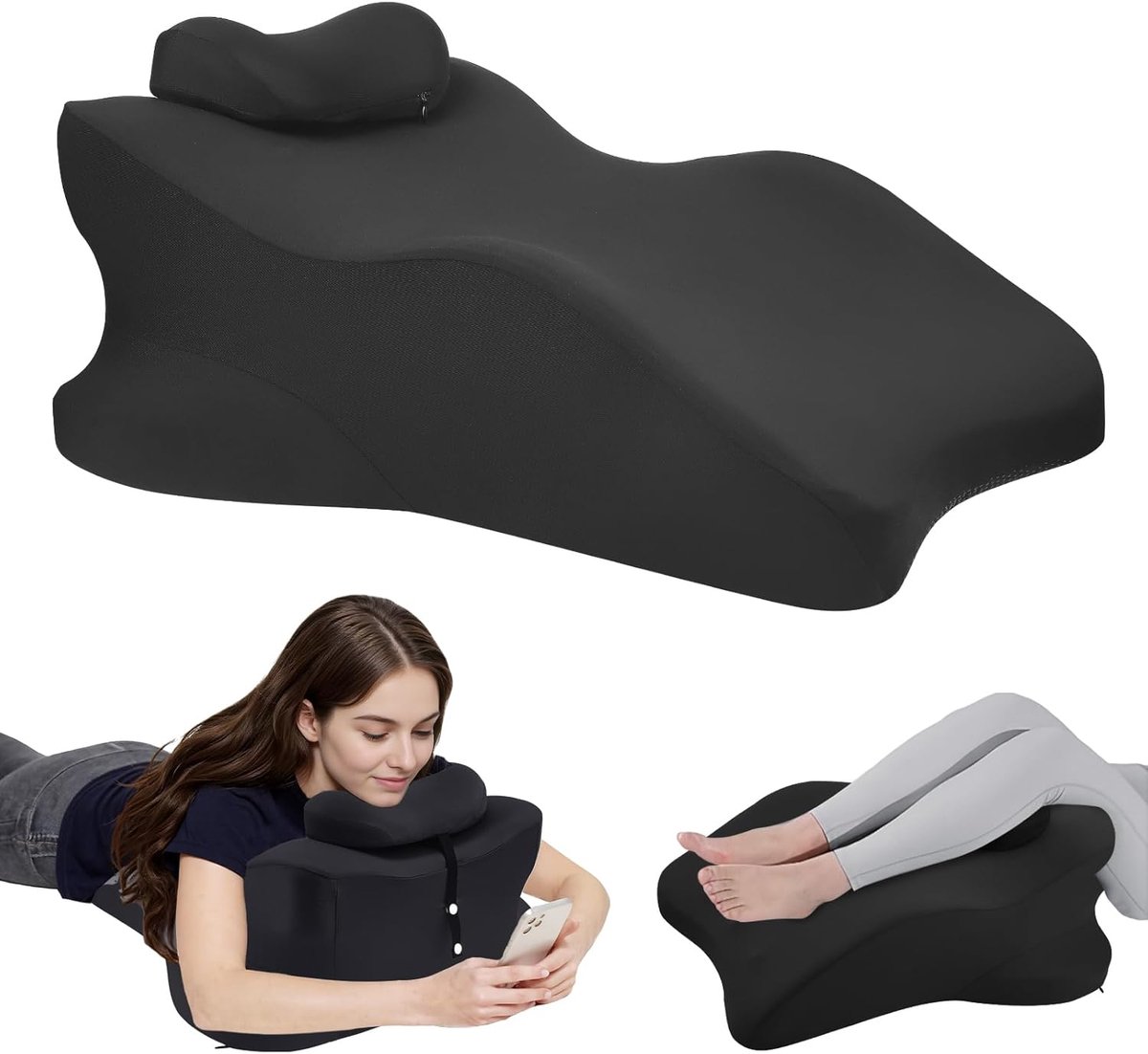 SnelShoppen - 4 in 1 Ergonomische Vein Cushion Leg Booster - Memory Foam Kussen voor Bloedcirculatie, Ondersteuning voor Rug, Benen, Voeten en Buik -