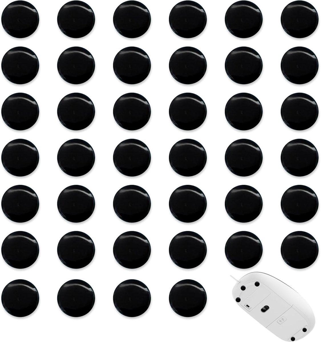 SnelShoppen - 40 Stuks Pro UHMW-PE Muismatten, Ontworpen voor Gamers, Duurzame Prestaties, Geschikt voor Glazen Muismat, Vloeibare Beweging, Dikte 0.8