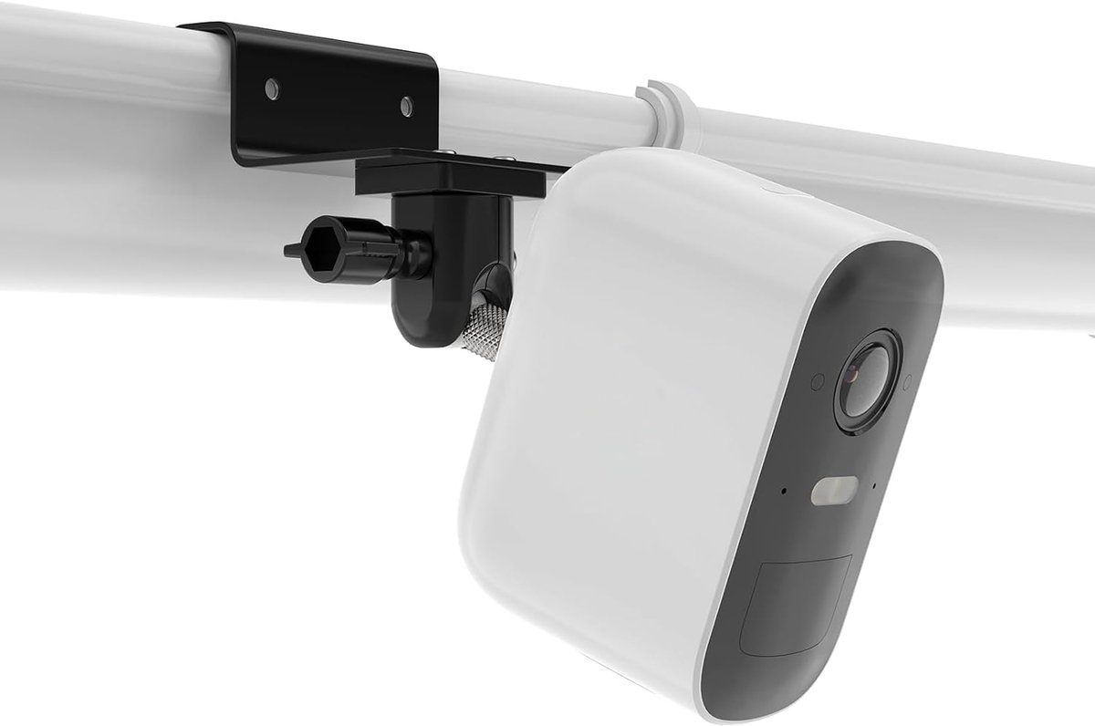 SnelShoppen - Gutter Mount Beugel voor Bewakingscamera's, Geschikt voor Eufycam, Arlo Pro en Meer, Hoogwaardige Zwarte Kwaliteit, 1 Stuk