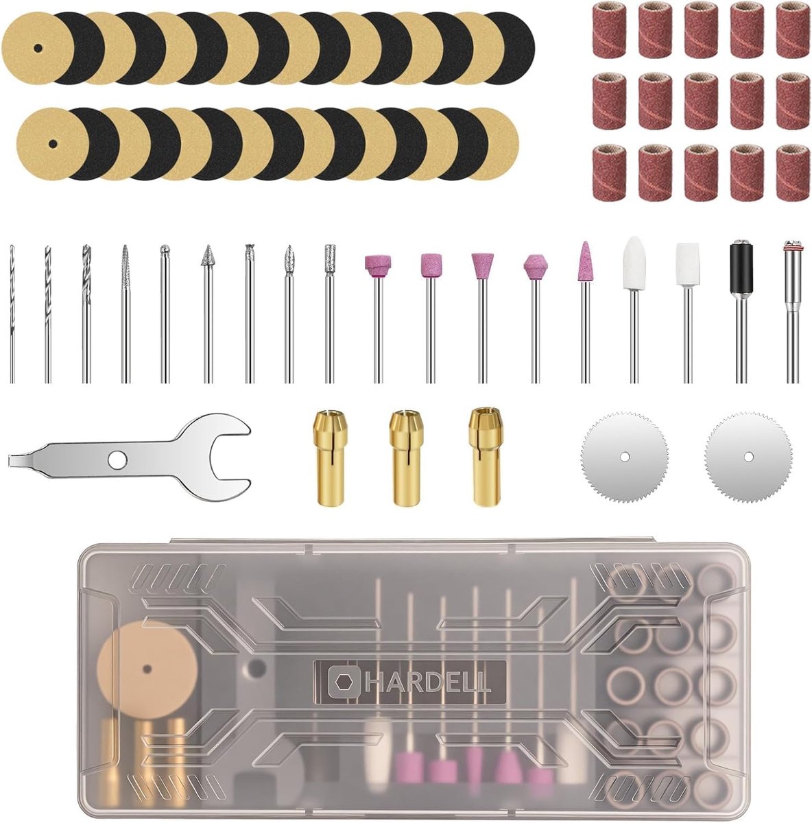 SnelShoppen - Multifunctioneel Gereedschap Accessoires Set 69 - Polijst-, Schuur-, Snij-, Boor-, Graveer- en Ontbraamtools voor Hobby en Professioneel