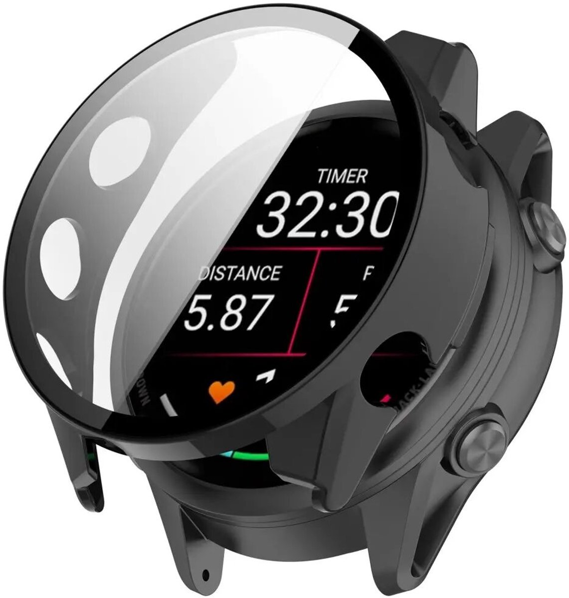 Hoesje Geschikt voor Garmin Forerunner 970 - TPU Bumper Case - Zwart