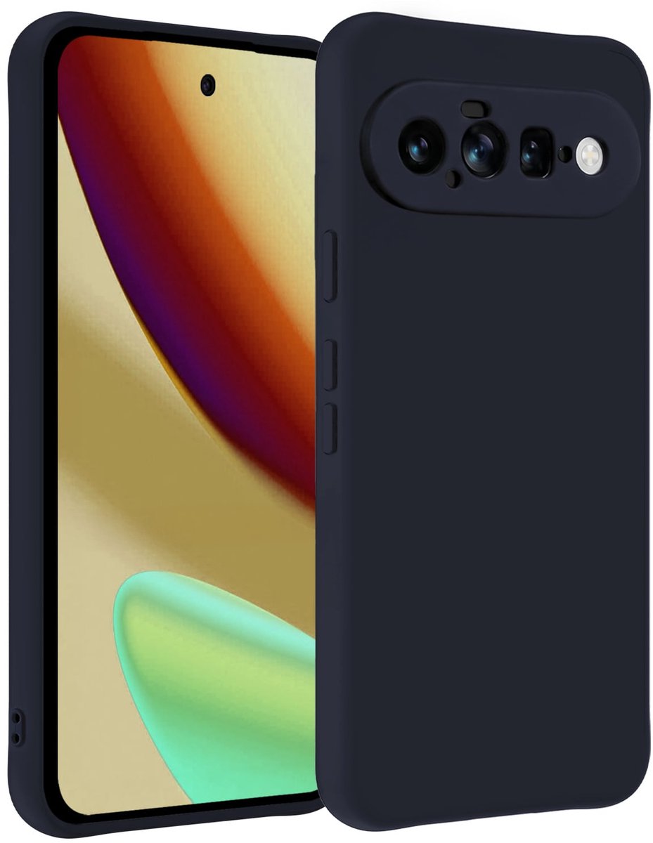 Hoesje - Geschikt voor Google Pixel 11 - Sterk & Shockproof - Hoes Cover - Siliconen Case - Telefoonhoesjes - Donkerblauw