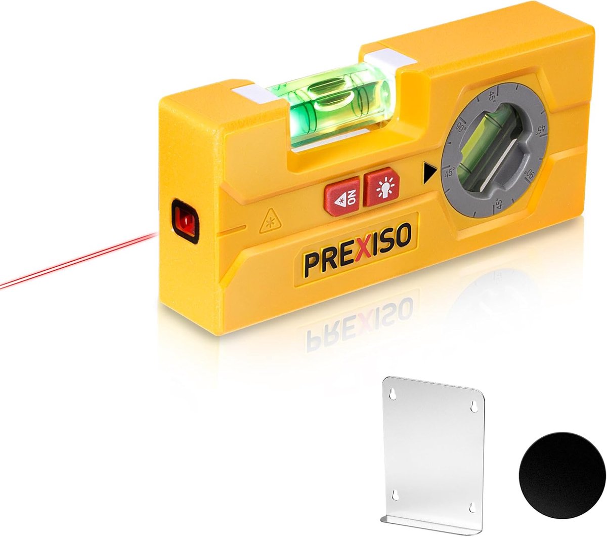 SnelShoppen - 2-in-1 laserwaterpas met LED licht | Torpedo-waterpas met magneet, 10 m laser, kruislijnlaser, digitale waterpas voor foto's, markeringe