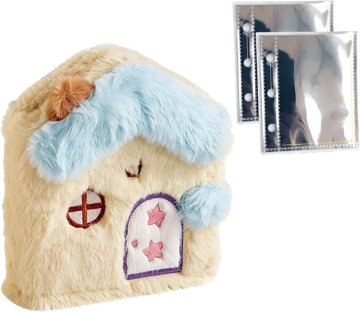 SnelShoppen - Fehn Babyfotoalbum - Zacht Stoffen Album voor 80 Foto's - Veilig en Milieuvriendelijk - Perfect voor Babyshower, Kinderen en Familieheri
