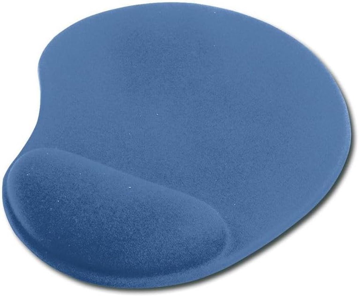 SnelShoppen - Ergonomische Mouse Pad met Polssteun, Polyester + PU + PU Gel, 225 x 180 x 3 mm, Blauw, Voor Thuis en Kantoor