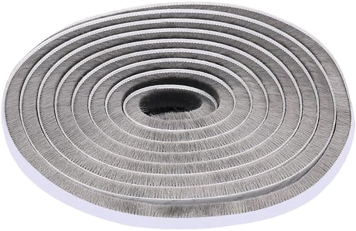 SnelShoppen - Brush Seal Zelfklevende Borstelstrip 9 mm x 9 mm - Sealing Tape, Deurborstel, Schuifdeurafdichting, Weerbestendige Isolatie voor Ramen e