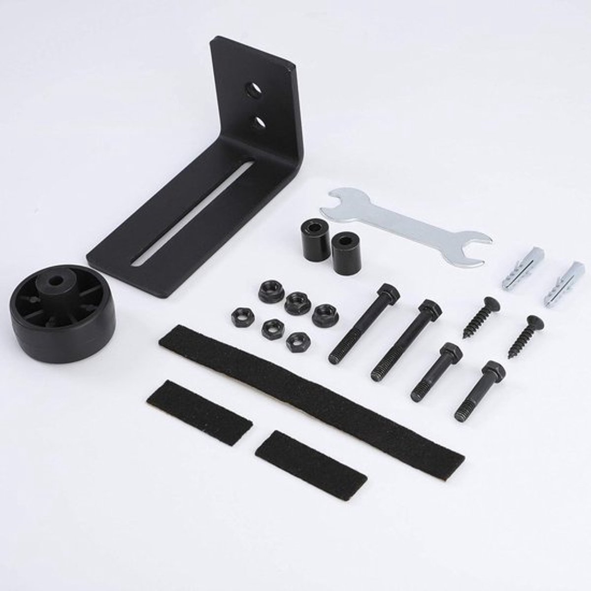Vloergeleider Schuifdeuren - Verstelbare Roller - Zwart - Heavy Duty - DIY - Muurbeugel - Alle Maten - Vloerinstallatie - 8 Setup Opties