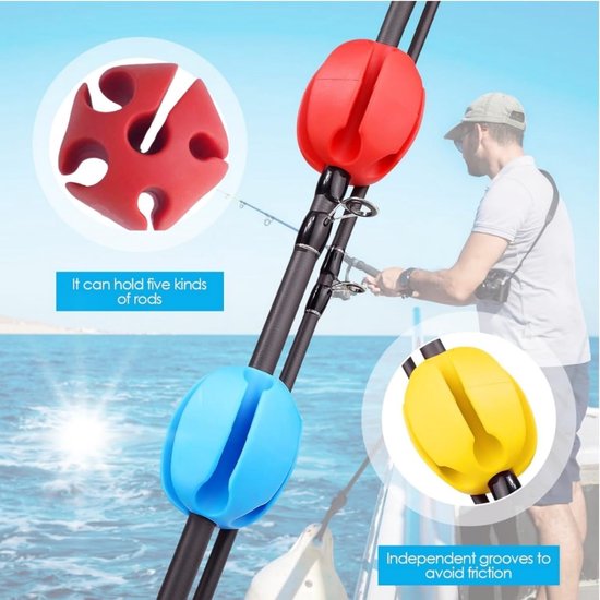 SnelShoppen - Fixed Ball voor Vissershengel met 6 Gaten, Draagbare en Duurzame Vissengereedschappen, Beschermt je Hengel tegen Schade, Ideaal voor Sur van Snelshoppen — afbeelding 3