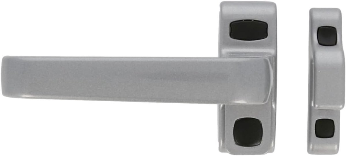 SnelShoppen - GAMMA Deur- en Raamlock Handgreep - 122x70mm - Elegante Rosette - Rechts - Wit Aluminium - Voor Interieurdeuren en Ramen