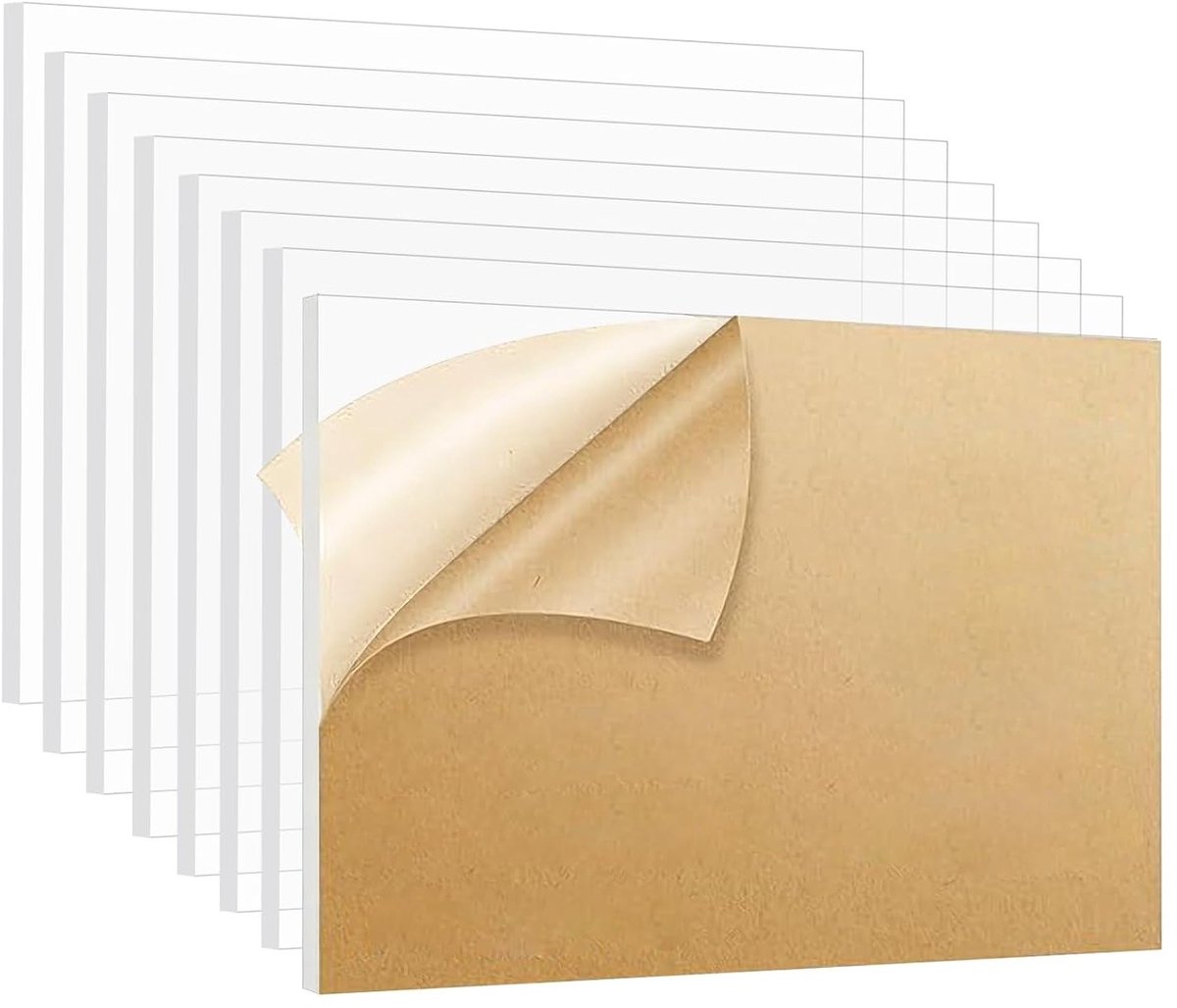 Acrylaatplaten A4 210 x 297 x 3mm - 8 Stuks Transparante Platen voor Foto's, Kunst en DIY Projecten