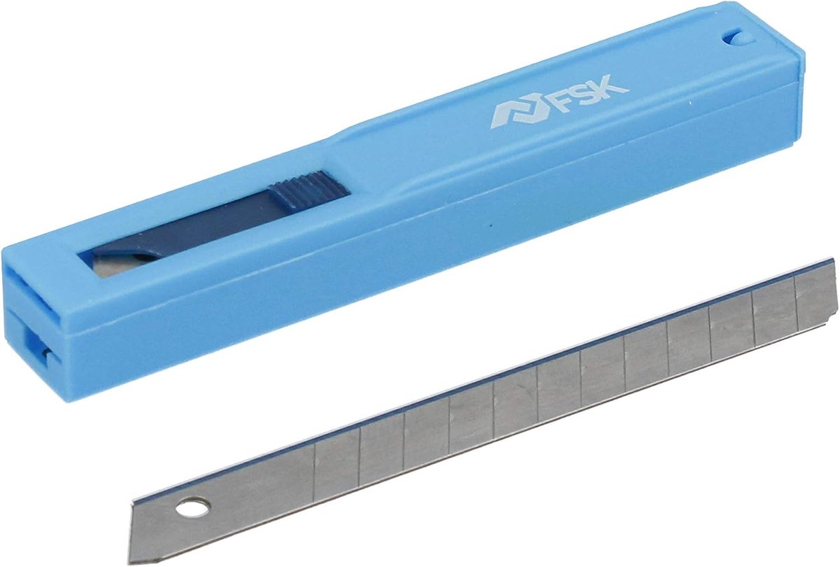 SnelShoppen - 10 Vervangende Snijbladen voor 9 mm Cutter Mes - Professionele Snijprecisie - Ideaal voor Hobby, Klussen en Creatief Werk - Handzaam en