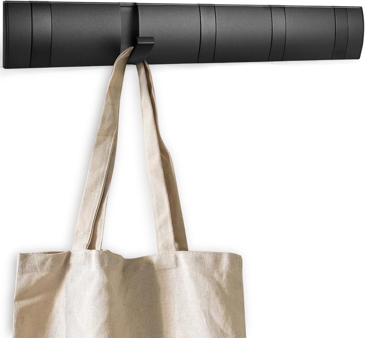 SnelShoppen - Flintronic Wandhaak met 5 Uittrekbare Haken - Aluminium, Vouwbare Metalen Wandhaken - Jassen, Sjaals, Handtassen - Voor Keuken, Hal, Kan