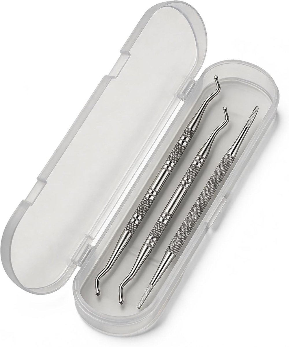 SnelShoppen - Hoeklifter en Nagelvijl Set voor Ingegroeide Nagels, Dubbelzijdig, Roestvrij Staal, Professionele Manicure en Pedicure, 3-delige Set met
