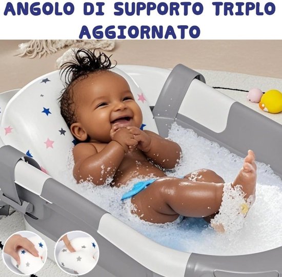 SnelShoppen - Newborn Badkussen Badverkleiner voor Pasgeborenen Universale Badkuip Antislip Mat Voor Veilig en Comfortabel Badderen van Snelshoppen — afbeelding 3