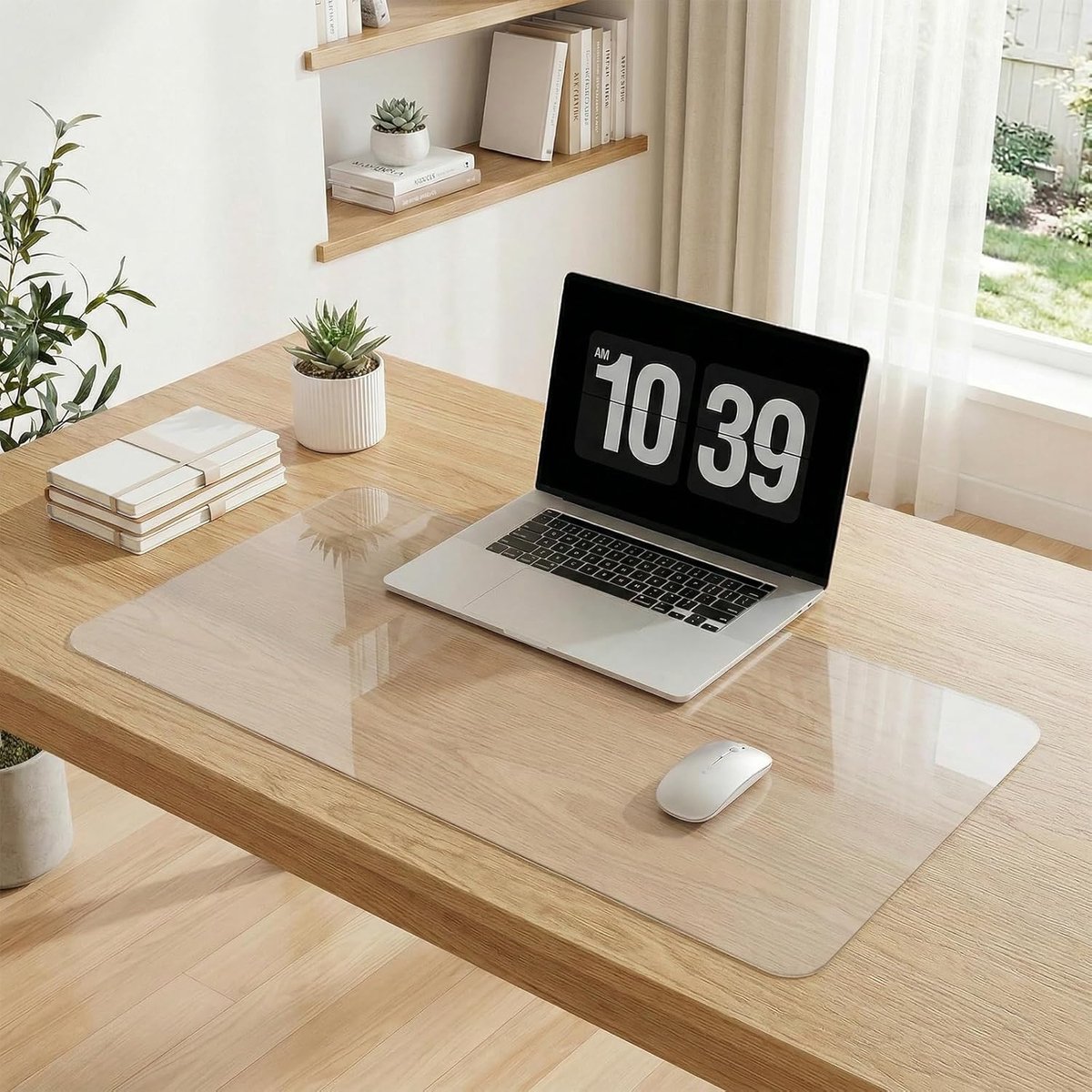 SnelShoppen - Clear Desk Pad 40x70 cm - Transparante Bureau Mat - Onderlegger voor Bureau - Bescherming tegen Krassen en Vlekken - Ideaal voor Thuis e