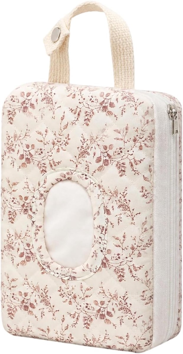 SnelShoppen - Luiertas Organizer & Vochtige Doekjes Zak - Herbruikbare Wetbag met Rits & Draaglus - Waterdichte Luierdoekjes Etui voor Auto, Dagelijks