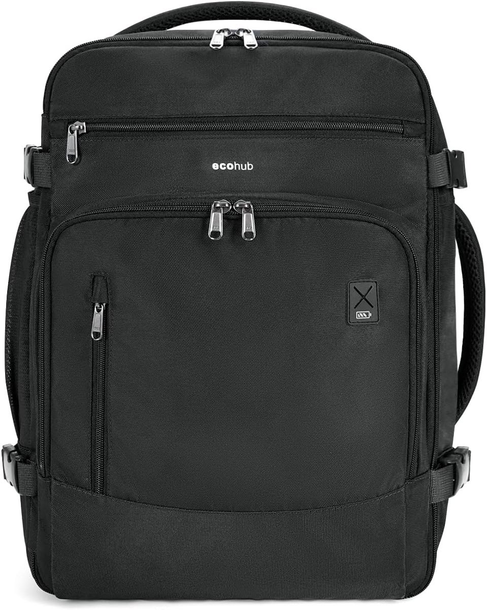 SnelShoppen - Cabin Luggage Backpack 45x36x20cm voor Easyjet - Waterdichte Reisrugzak met 13 Vakken en USB Poort - 30L Onder Zitplaats Dagrugzak voor