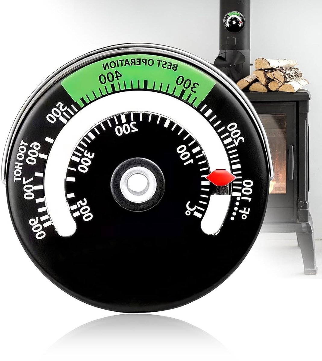 Digitale magnetische thermometer voor houtkachels - Temperatuurmeting, Hittebestendig, Nauwkeurige Weergave