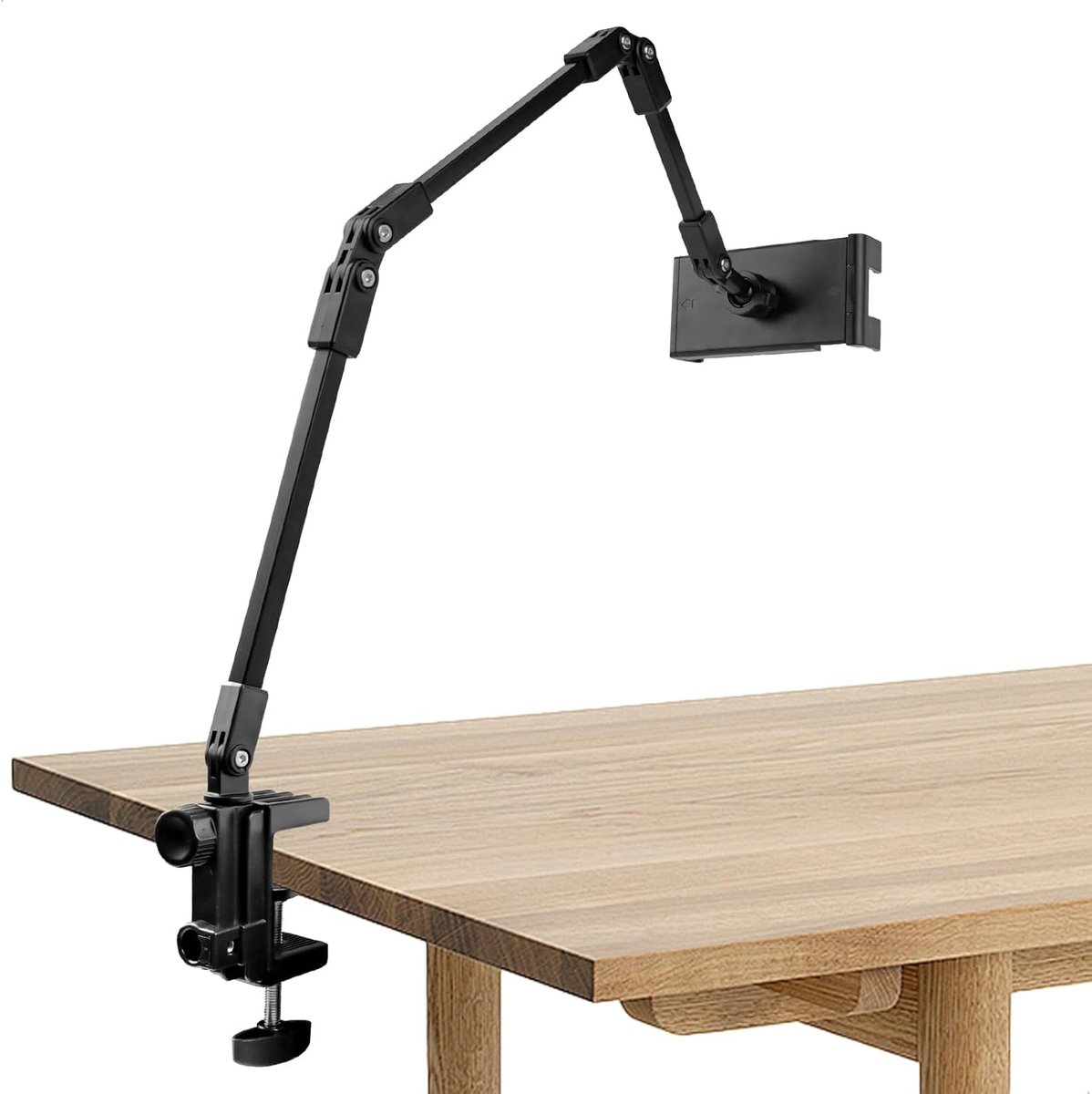 SnelShoppen - Magic Arm Holder met 4 Segmenten, Tafel / Bed Klem voor 360° Rotatie, Flexibel voor Telefoon, Tablet, Camera, Webcam, Microfoon, Hands-F