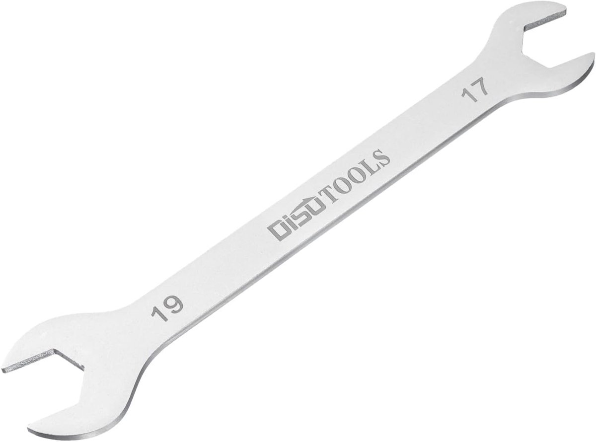 SnelShoppen - Dunne Ringsteeksleutel 17mm x 19mm, Metalen Slanke Sleutel, Roestvrijstaal 3cr13, Voor Huishoudelijke Reparaties en Algemeen Gebruik