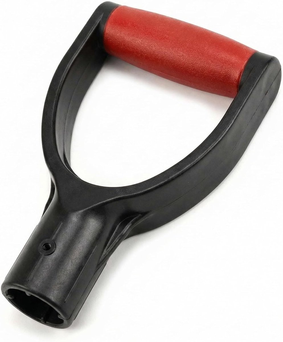 SnelShoppen - Vervangende sneeuwschep D-handvat, sneeuwschep handvat voor spade, vork, schep, kunststof, 32mm diameter, duurzaam en stabiel