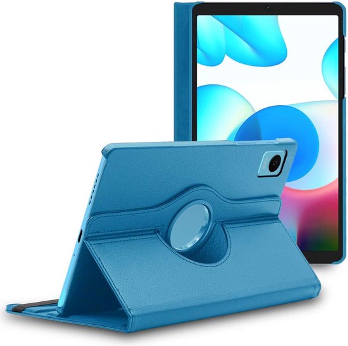 ebestStar - Hoes geschikt voor Realme Pad mini 8.7 (2022), Roterende Etui, Case, 360° Draaibaar hoesje, Blauw