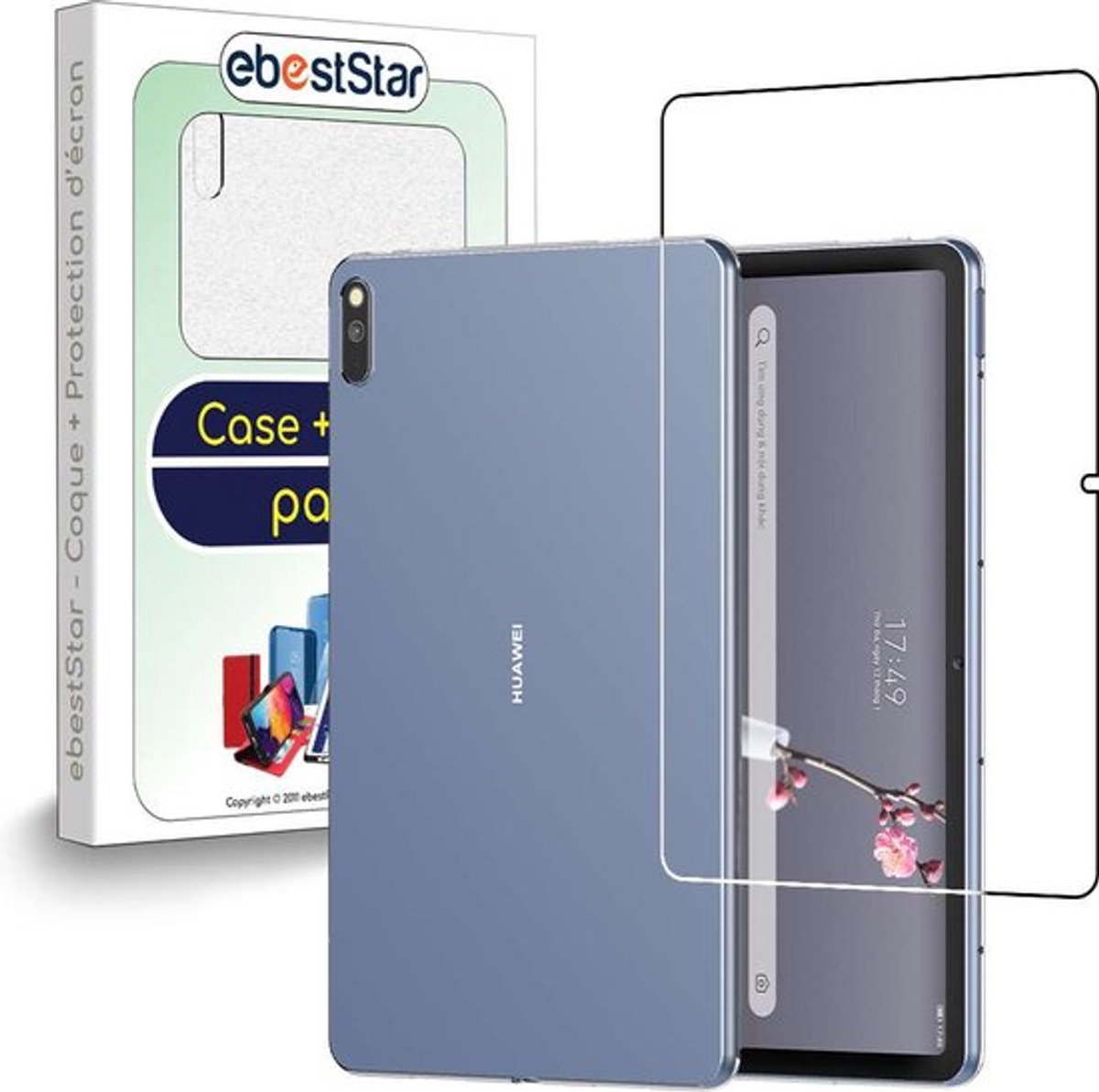ebestStar - Hoes geschikt voor Huawei MatePad 10.4 (2022, 2020), Back Cover, Beschermhoes anti-luchtbellen hoesje, Transparant + Gehard Glas