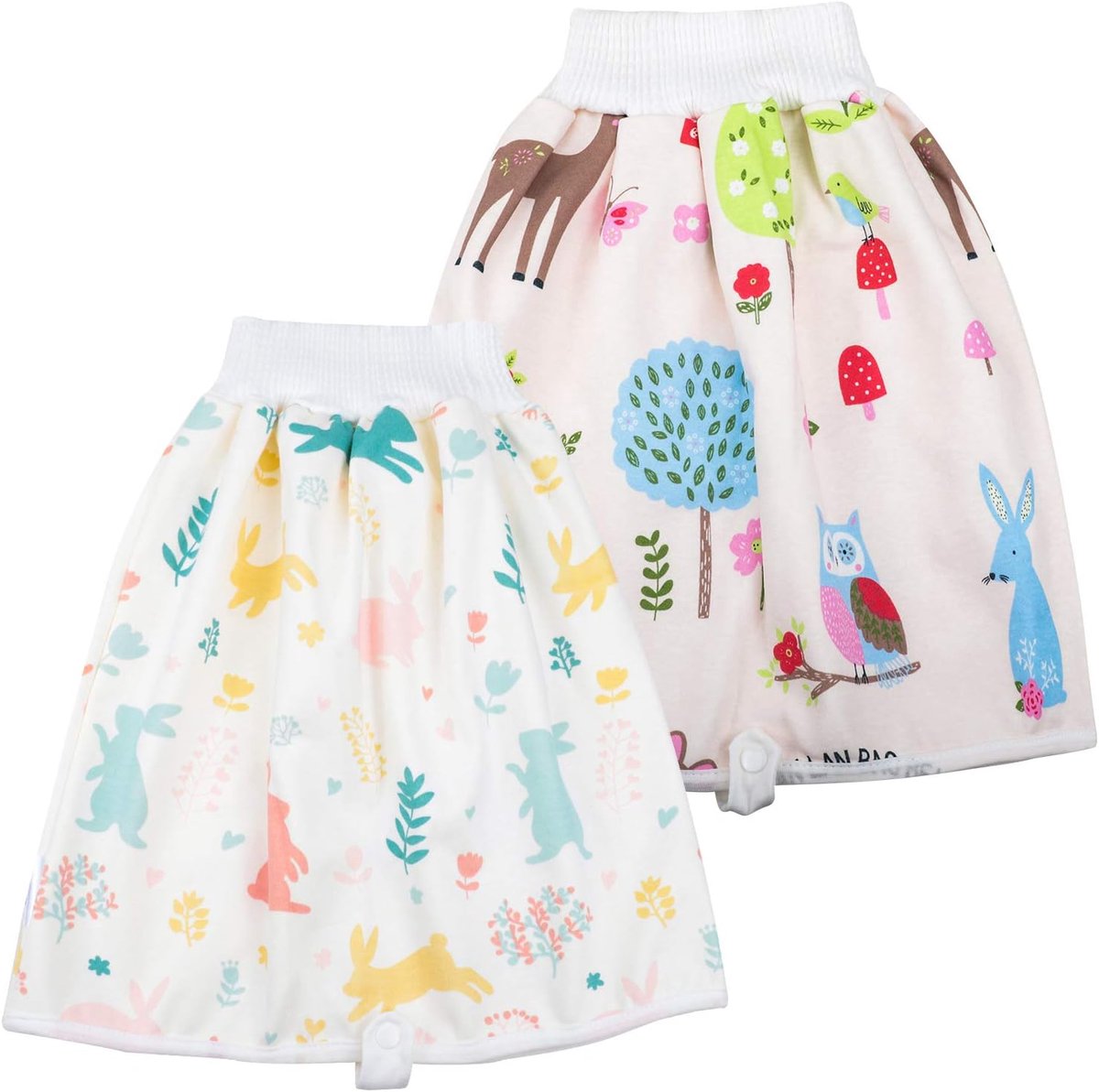 SnelShoppen - Baby Training Pants Hoog Waist Katoen - Ondersteuning voor Zindelijkheidstraining - Absorberende Luierbroekjes - 2 Stuks - Comfortabel e