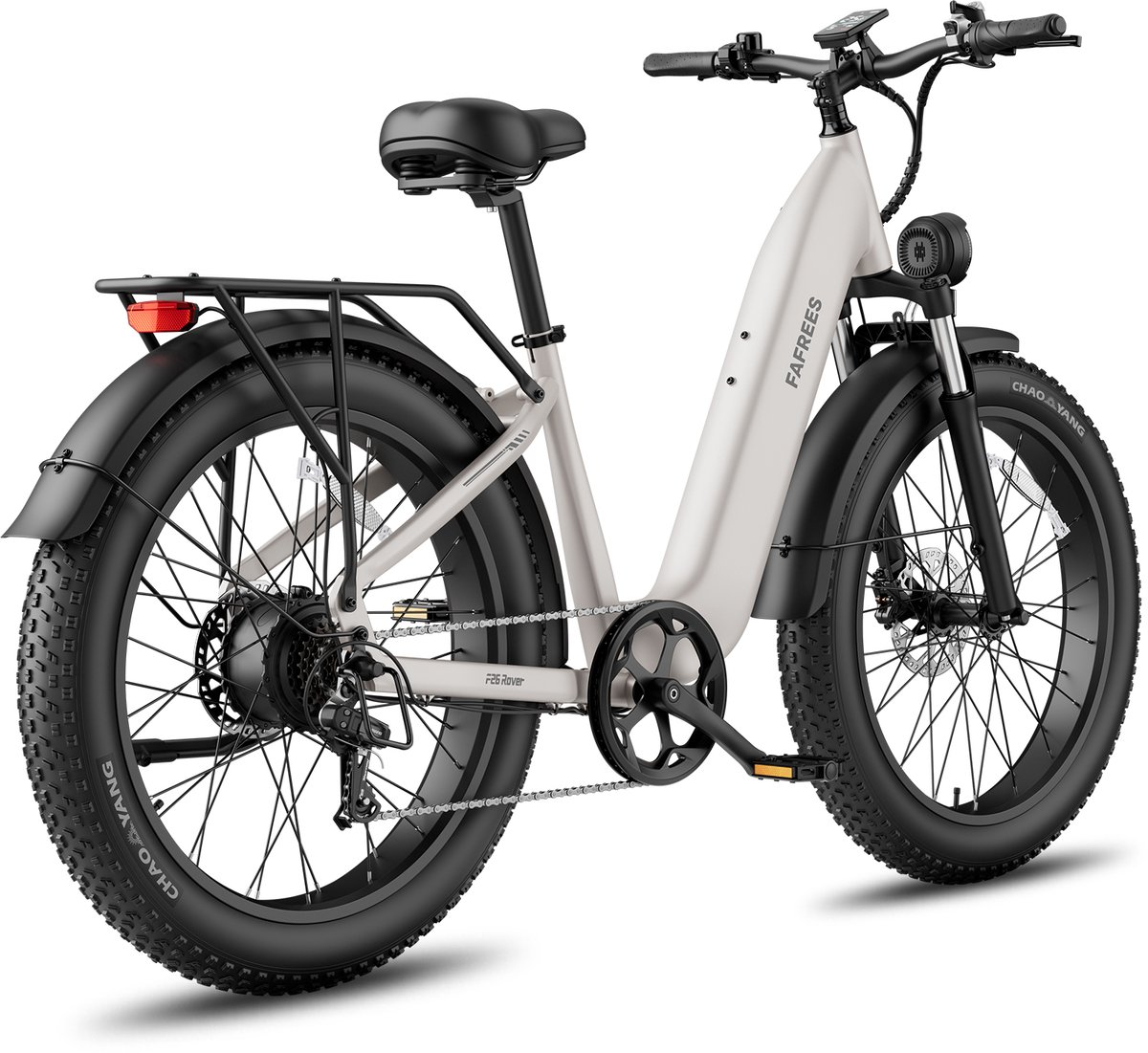 FAFREES F26 Rover Full-Size All-Terrain E-Bike – 48V 20Ah Accu, 95km Bereik, 55Nm Koppel, 26"x4.0" Vetbanden-Grijs